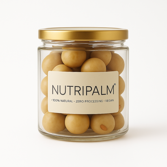 “NutriPalm Cashew Coconut Laddoos – creamy cashew and coconut sweets made with natural ingredients, dates, and jaggery.”