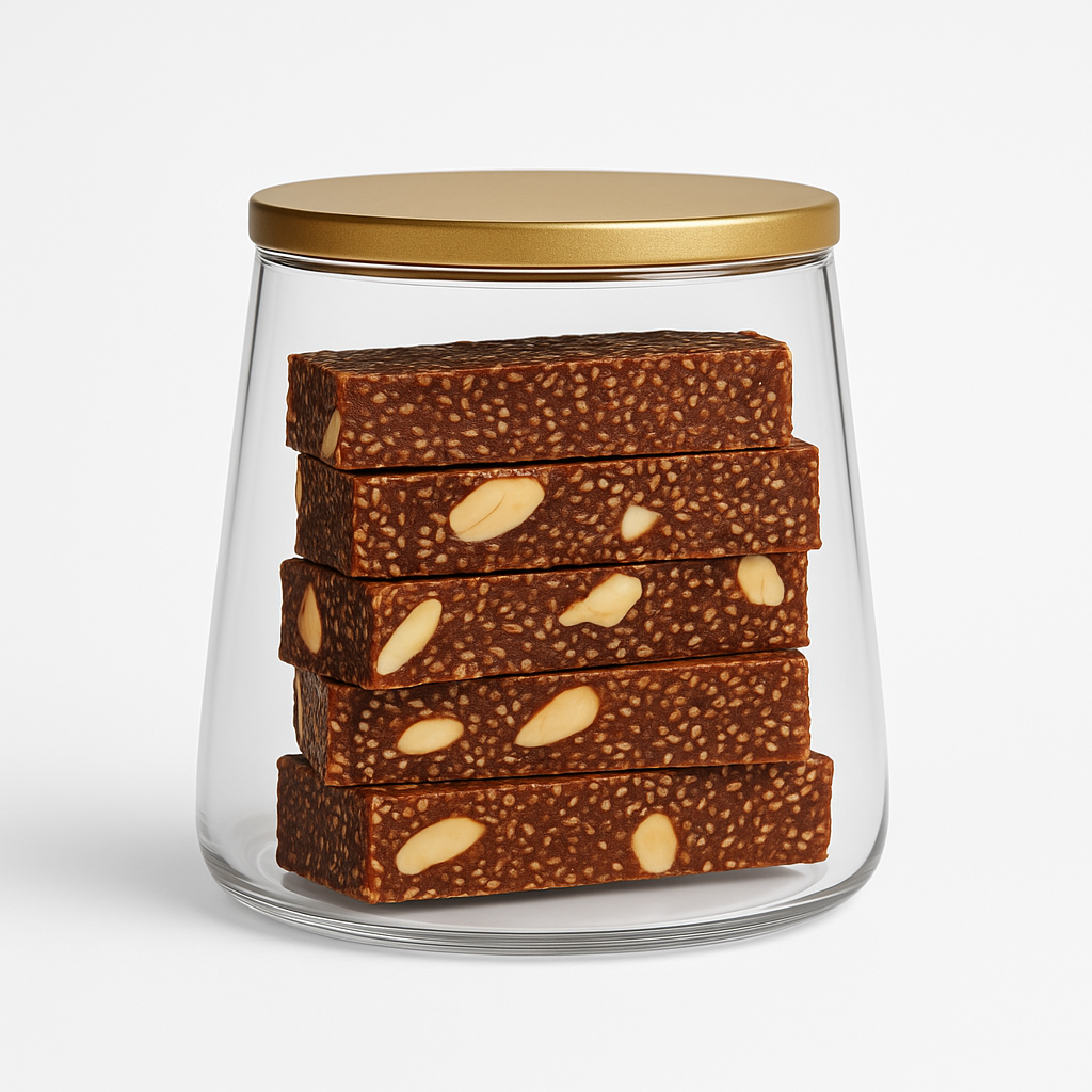 “NutriPalm Fig & Chia Seeds Bar – nutritious snack bar made with sun-dried figs, chia seeds, nuts, and oats for natural sweetness and fiber.”