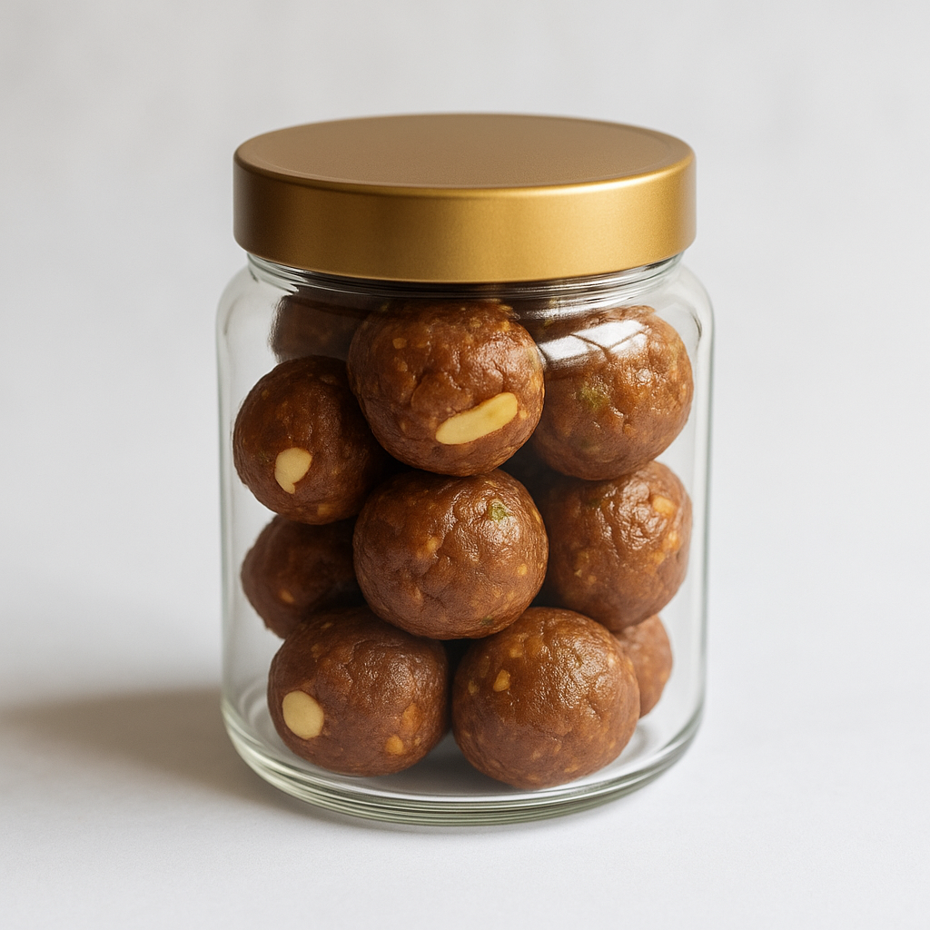 “NutriPalm Cacao Orange Laddoos – healthy chocolate and citrus energy balls made with cacao, orange zest, nuts, and dates.”