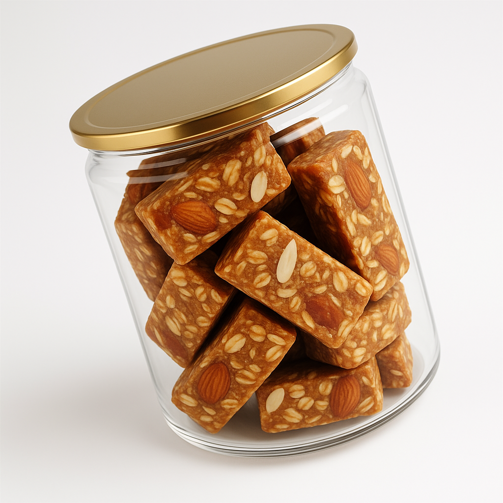 “NutriPalm Dry Fruits Jaggery Granola Bar – healthy granola snack made with dry fruits, oats, seeds, and natural jaggery, no refined sugar.”