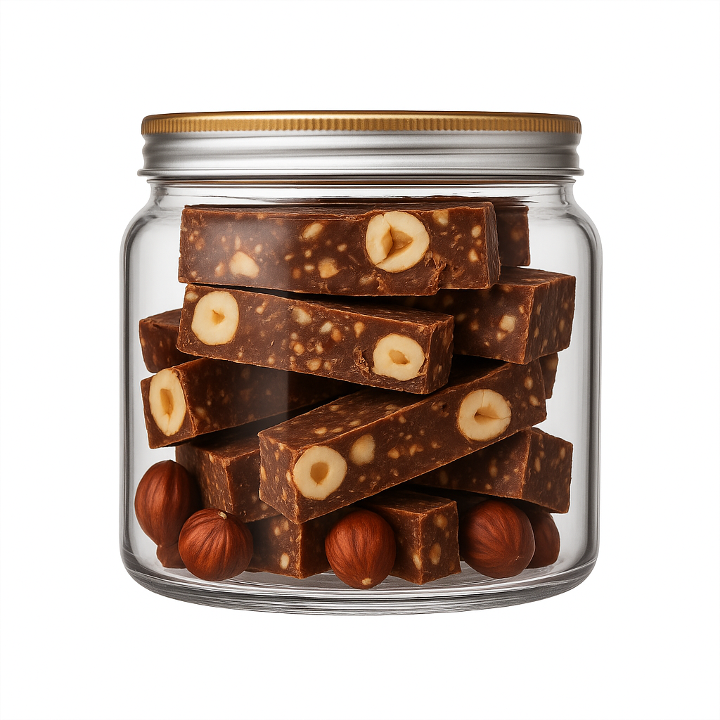 "NutriPalm Hazelnut Mocha Energy Bar – healthy vegan protein bar with hazelnuts, oats, coffee, and dates, perfect for energy and snacking"