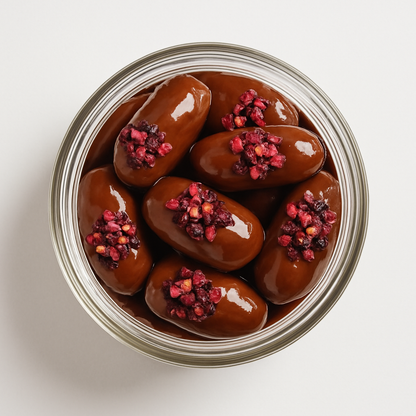 NutriPalm Chocolate Coated Peanut Butter Stuffed Dates – Premium Gourmet Treat with Nuts & Berries