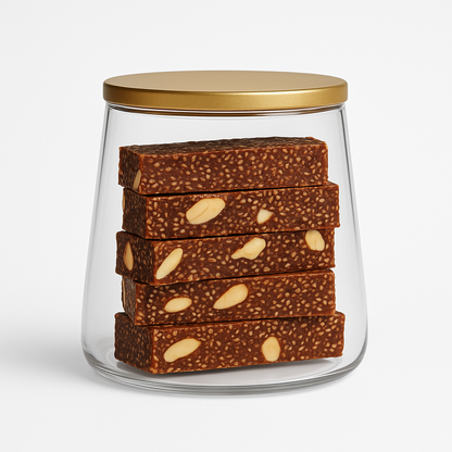 “NutriPalm Fig & Chia Seeds Bar – nutritious snack bar made with sun-dried figs, chia seeds, nuts, and oats for natural sweetness and fiber.”